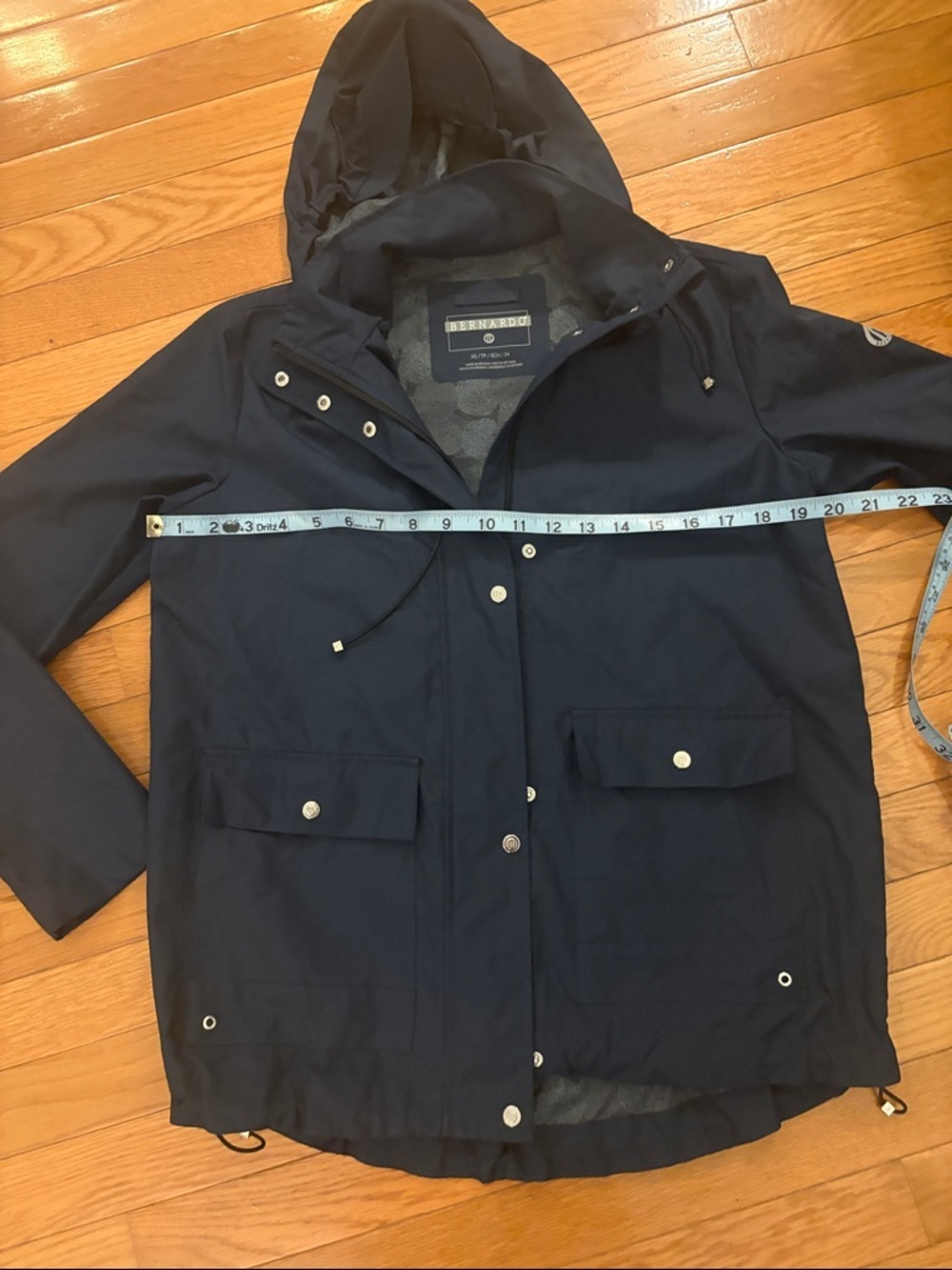 Bernardo Navy Hooded Utility Jacket - Picture 9 of 12